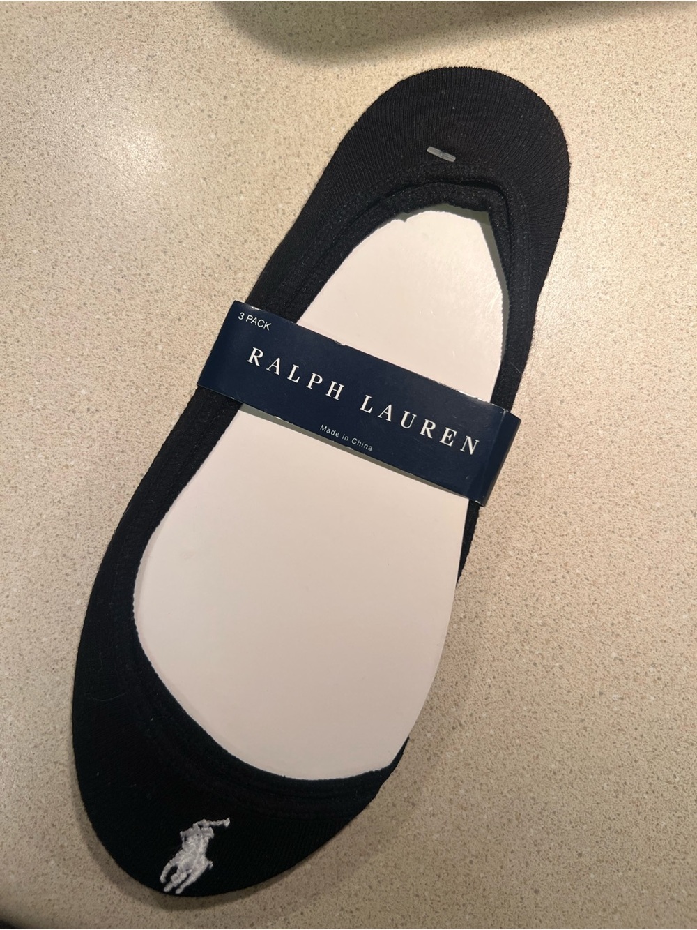Ralph Lauren Black Low-Cut No-Show Liner Socks